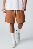 Pont bermuda uomo jogger short seersucker mattone