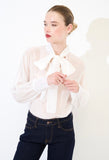 Kikisix blusa donna con fiocco in voile