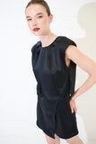 Kikisix tuta donna corta in raso nero