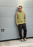 Bl11 girocollo uomo verde
