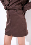 Kikisix gonna donna in suede moro