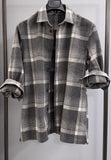 Sseinse camicia uomo scacchi grigio
