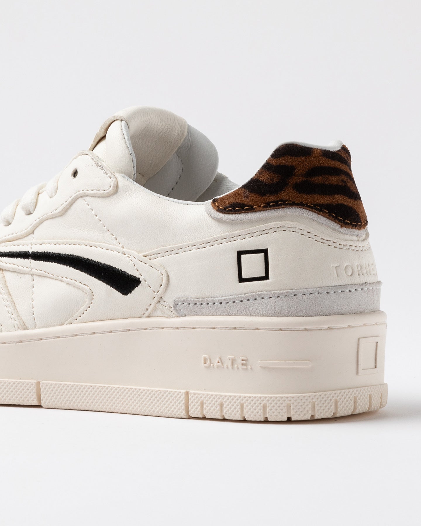 D.a.t.e. Sneakers Scarpe Donna Torneo Pure Animalier White-leopard