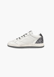 Ama brand sneakers donna bianca dettagli glitter argento