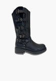 Byker Donna nero con fibbie