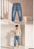 BL11 Bl11 uomo jeans blu marmo medio, modello 46BLK20630, colore marmo medio, idea look — Immagine parzialmente generata o modificata con AI