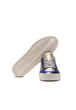 DATE SNEAKERS DONNA VAMP LAMINATED ORO BLU - Shopaland