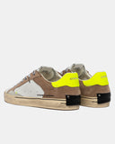 Crime london sneakers uomo in pelle modello distressed colore beige