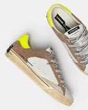 Crime london sneakers uomo in pelle modello distressed colore beige