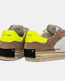 Crime london sneakers uomo in pelle modello distressed colore beige