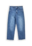 Pont jeans donna blu medio cropped