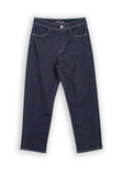 Pont jeans donna blu scuro cropped