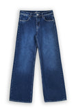 Pont jeans donna blu WIDE leg