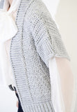 Kikisix gilet donna crop in maglia grigio