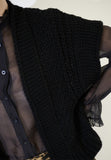 Kikisix gilet donna crop in maglia nero