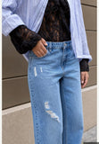 Pont Pont donna jeans g005 relaxed leg medio rotto, modello G005-HAD36, colore MEDIO ROTTO, dettaglio prodotto — Immagine parzialmente generata o modificata con AI