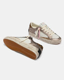 Crime london sneakers donna in pelle modello sk8 deluxe colore bianco marrone