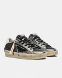 Crime London Sneakers donna sk8 bassa nera in pelle