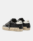 Crime London Sneakers donna sk8 bassa nera in pelle