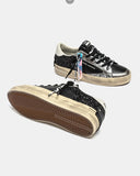 Crime London Sneakers donna sk8 bassa nera in pelle