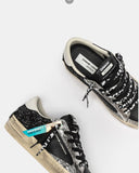 Crime London Sneakers donna sk8 bassa nera in pelle