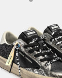 Crime London Sneakers donna sk8 bassa nera in pelle