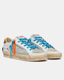 Crime london sneakers uomo in pelle modello sk8 deluxe colore grigio