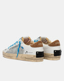 Crime london sneakers uomo in pelle modello sk8 deluxe colore grigio