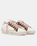 Crime london sneakers donna in pelle modello sk8 deluxe colore bianco
