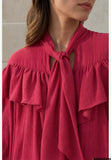 You Decide You Decide Donna Camicia con rouches mussola 65 vi 35 ny lampone, modello C11204\132, colore LAMPONE, dettaglio prodotto — Immagine parzialmente generata o modificata con AI
