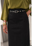 You Decide You Decide Donna Gonna tubino spacco dietro 68 pl 29 vi 3 ea nero, modello G11093\001, colore NERO, dettaglio prodotto — Immagine parzialmente generata o modificata con AI