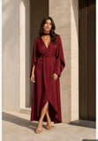 You Decide You Decide Donna Abito WF004\226-VESTITOMIDIAPERTODV100%VI vinaccia, modello WF004\226-VESTITOMIDIAPERTODV100%VI, colore VINACCIA, idea look — Immagine parzialmente generata o modificata con AI