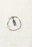 Bracelet chapelet médaillon segments de mer SP97 argent 925