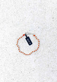 Segments de mer petites boules bracelet noeud orange boules argent 925 SP113