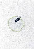 Wedges of sea balls small fluorescent yellow knot bracelet silver 925 balls