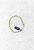 Irregular sea wedges large knot MUSTARD bracelet silver 925 SP56