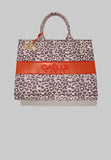 GAELLE BORSA DONNA SHOPPER MACULATA BANDA ARANCIO