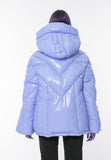 Montereggi women's down jacket with hood, box fit model