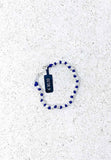 Bracelet en argent 925, coins de mer irréguliers, gros noeud bleu, SP45