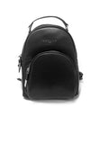 Gaelle black woman backpack with double pocket with printed logo