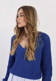 Molly bracken maglione  donna in cotone modello crop costa inglese