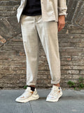 SSEINSE PANTALONE UOMO  beige in fresco lana