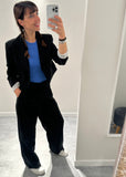 pantalone donna palazzo nero